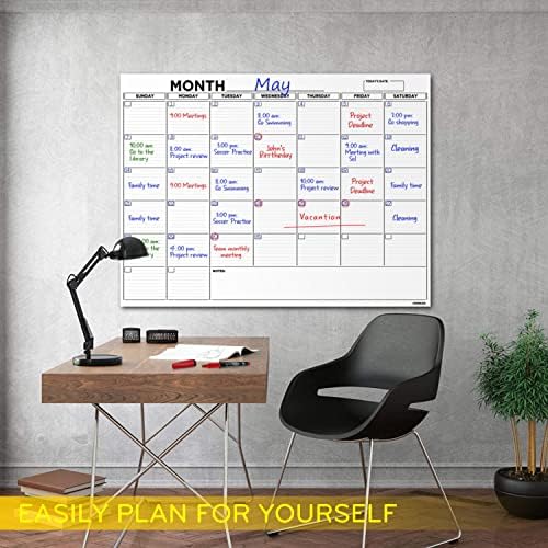 36"x48" Dry Erase Whiteboard Calendar