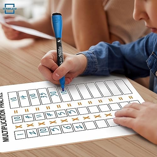 11" x 14" Dry Erase Whiteboard Double Sided Multiplication Chart