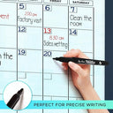 34"x46" 12 Month Dry Erase Glass Whiteboard Calendar
