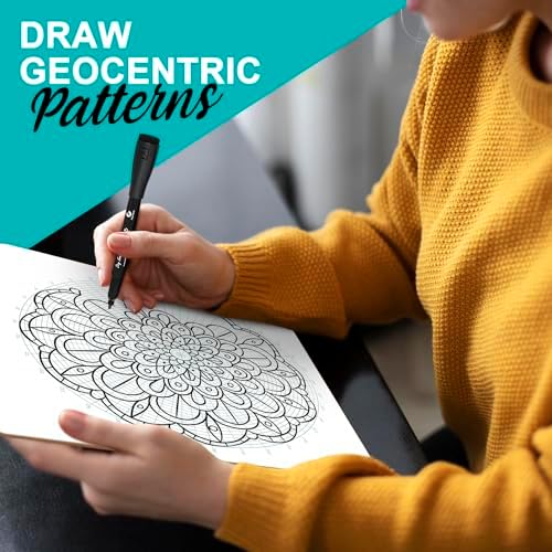 12"x12" Double-Sided Circular & Polar Grid Dry Erase Board