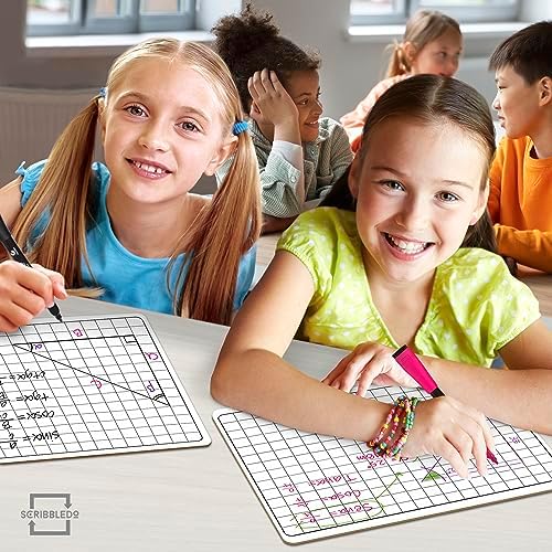 11”x14” Double-Sided Graph Dry Erase Grid Board .75” Cells