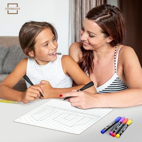 11x14 Double-Sided 2 Point Perspective Grid Dry Erase Board