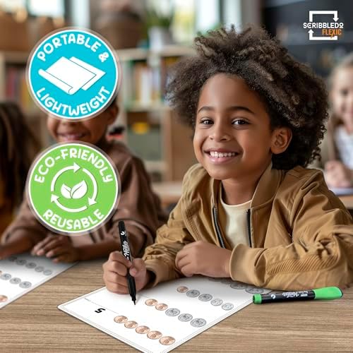 9”x12” Small White Board Dry Erase Sheets (10 Pack)