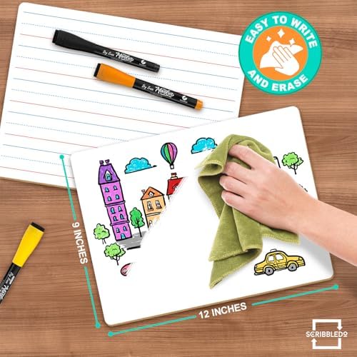 Handheld Lined Dry Erase Boards (5 Pack)