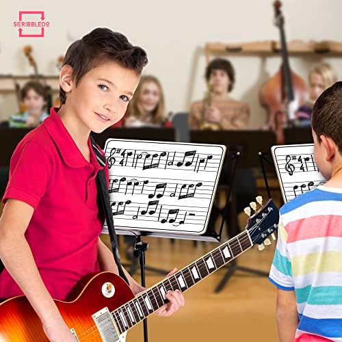 Dry Erase Music Staff Lap White Boards 9"x12" Double Sided (10 Pack)