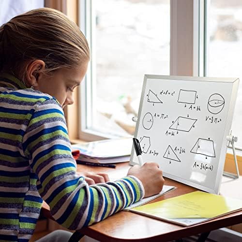 10x10 Inch Portable Double-Sided Magnetic Dry Erase Whiteboard with Stand