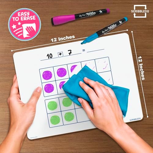 Dry Erase Ten Frame Area Model Board 9" x 12" Double Sided