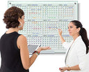 Magnetic 34”x46” Glass Whiteboard Yearly Dry Erase Calendar Planner