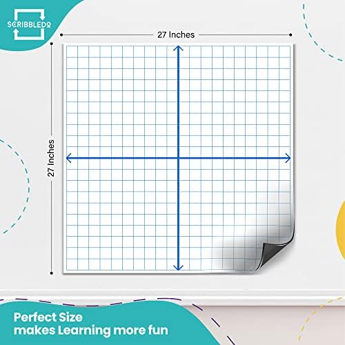 Magnetic Dry Erase XY Coordinate Plane Whiteboard 27" x 27
