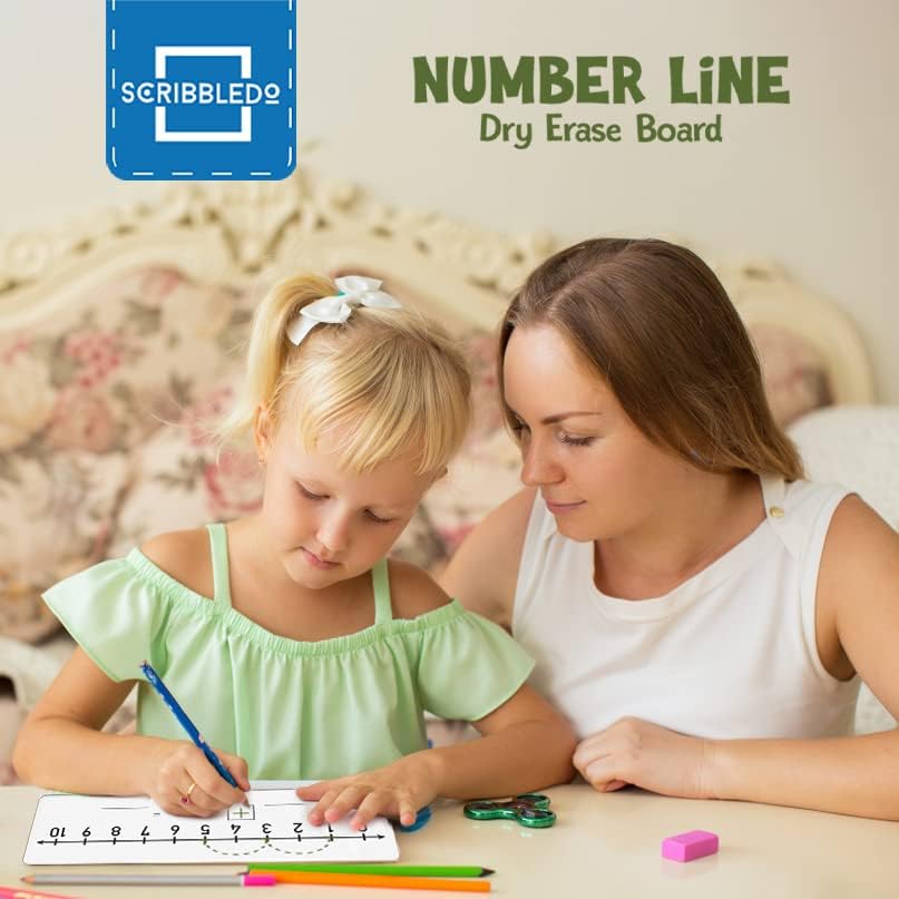2 Pack Dry Erase Number Line Lapboard 4x12 Double Sided 0-10/0-20