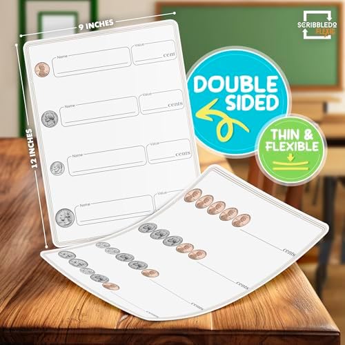 9”x12” Small White Board Dry Erase Sheets (10 Pack)