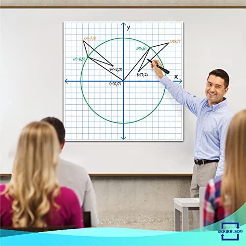 Magnetic Dry Erase XY Coordinate Plane Whiteboard 27" x 27