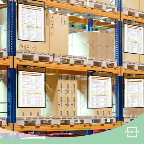 Reusable Dry Erase Pockets with Marker Holder, Assorted Colors (50 Pack)