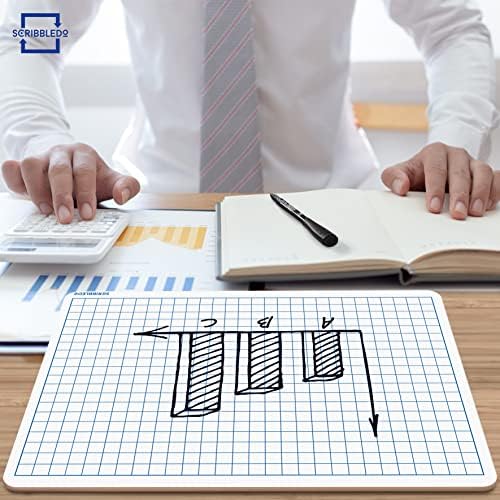 9" x 12" Double Sided Dry Erase Graph Whiteboard