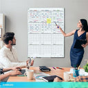 Magnetic 34"x46" Glass Whiteboard Monthly Calendar Planner