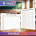 Dry Erase Multiplication Chart Double Sided (5 Pack)