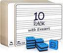 Dry Erase Music Staff Lap White Boards 9"x12" Double Sided (10 Pack)
