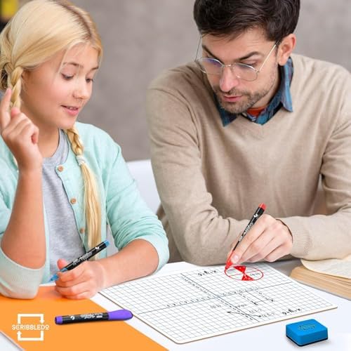 Double Sided Dry Erase XY Axis Coordinate Plane Lap Boards (5 Pack)