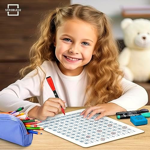 9”x12” Dry Erase 100 Number Chart Whiteboard