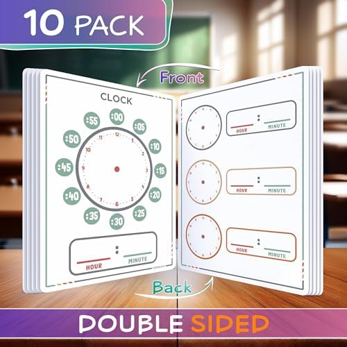 Telling Time Dry Erase Learning Clocks (10 Pack)