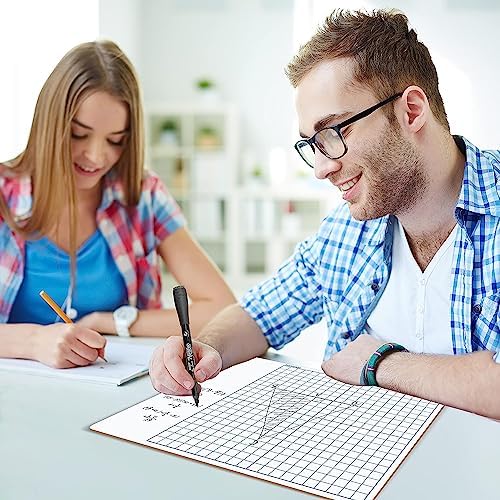 11"x14" Double Sided Graph Dry Erase Whiteboard (10 Pack)