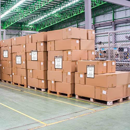 Dry Erase Pockets, Black Heavy Duty Sleeves (6 Pack)