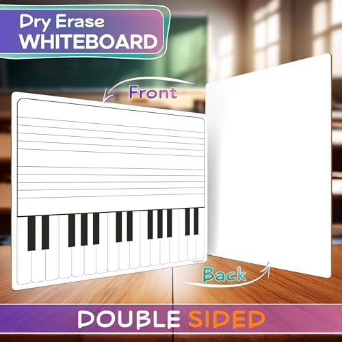 11x14 Keyboard Practice Double Sided Dry Erase Lapboard