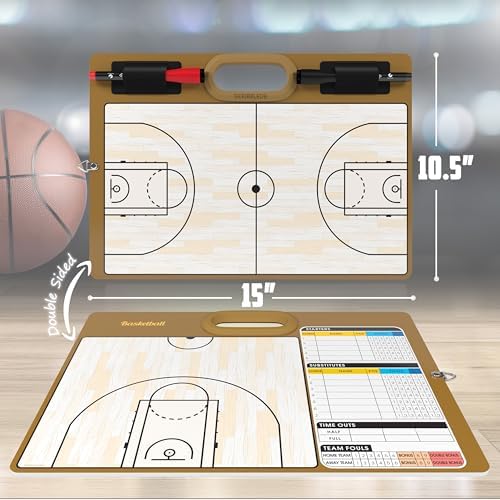 Basketball Dry Erase Whiteboard 15x10.5 Double Sided