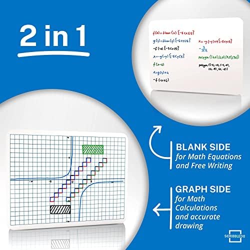 2 Pack Dry Erase XY Axis Lap Board 9”X12” Double Sided