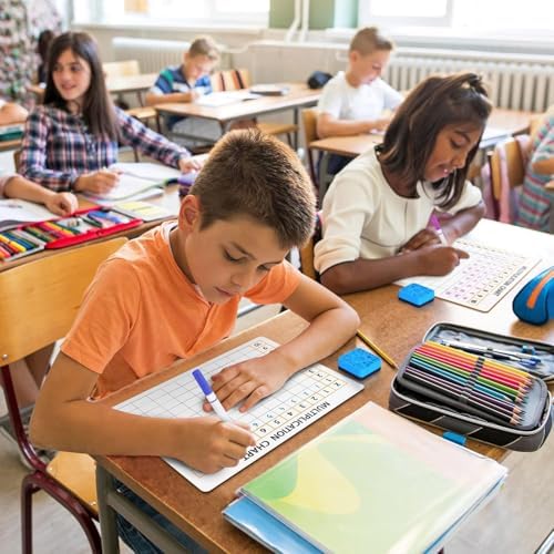 Dry Erase Multiplication Chart White Board Double Sided 9" x 12" (10 Pack)