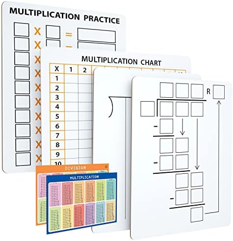 Double Sided Dry Erase Division Multiplication Whiteboard