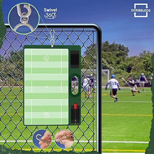 Dry Erase Lacrosse Coaching Board 15x10.5” with 2 Markers
