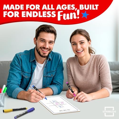 Tic Tac Toe Dry Erase Board 9x6 Inch Double-Sided Reusable