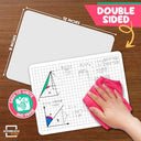 9”x12” Quad Graph Dry Erase Sheets (10 Pack)