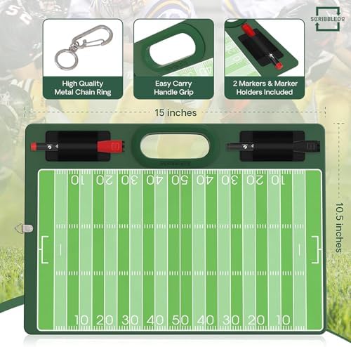 Football Dry Erase Board 15x10.5 Double Sided