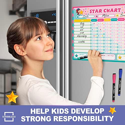 Magnetic Dry Erase Reward Chart 13” X 17” (6 Markers)
