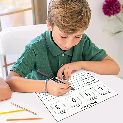 Place Value Board 9" x 12" Double Sided Dry Erase Boards