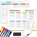 Magnetic Dry Erase Refrigerator Calendar Planner (Pack of 3)
