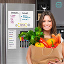 Magnetic Whiteboard for Fridge 8"x12" with 6 Dry Erase Markers