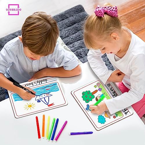 2 Pack Double Sided Lined Dry Erase Board 9x12