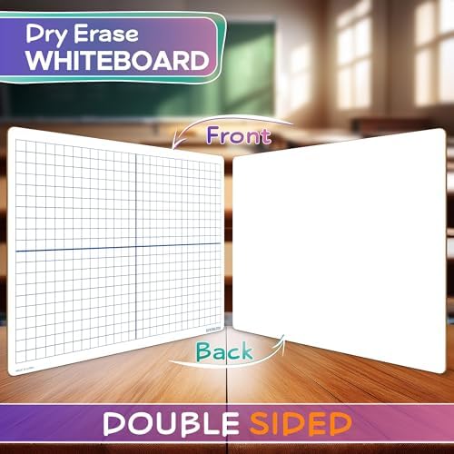 Dry Erase XY Axis Graph Lap Board 9" x 12" Double Sided