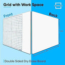 11"x14" Double Sided Graph Dry Erase Whiteboard (10 Pack)