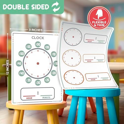 Telling Time Dry Erase Learning Clocks (10 Pack)