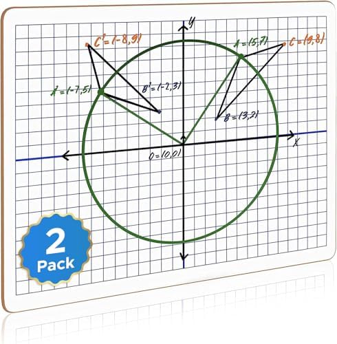 Dry Erase XY Axis Graph Lap Board 9" x 12" Double Sided