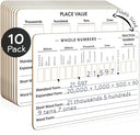 Place Value Board 9" x 12" Double Sided Dry Erase Boards (10 Pack)
