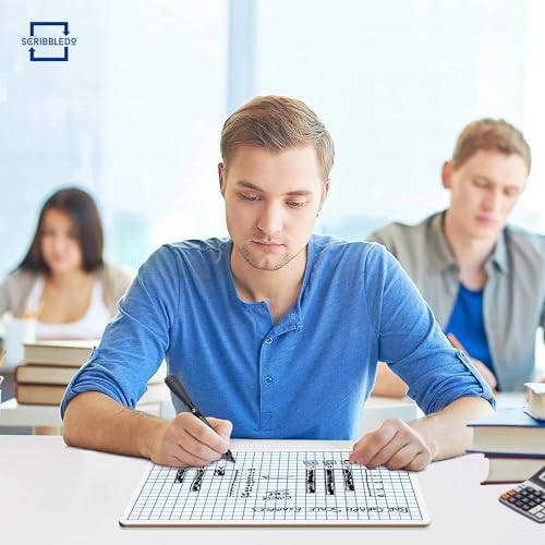 9" x 12" Double Sided Dry Erase Graph Whiteboard