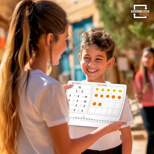 Bar Model 9”x12” Small White Board Dry Erase Sheets 10 Pack