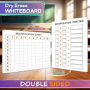 Dry Erase Multiplication Chart Whiteboard 9" x 12" Double Sided