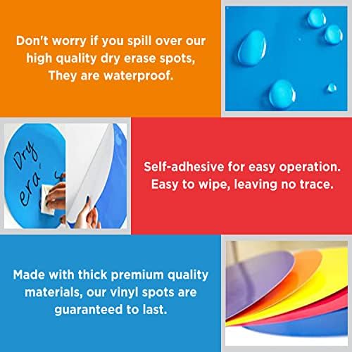 Colorful 11 inch Dry Erase Dots (8 Pack)