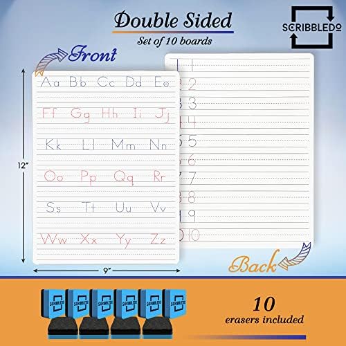 Dry Erase Alphabet Tracing Boards (10 Pack)